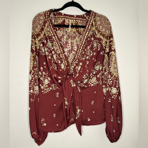 Free People Run Free Blouse - Picture 1 of 4